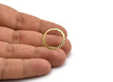 Brass Circle Earring, 8 Raw Brass Circle Stud Earrings, Findings (19x0.50mm) A2881 A6830