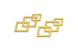 Brass Ethnic Charm, 12 Raw Brass Ethnic Motif Shaped Charms, Earring Charms (30x16x0.60mm) A3111