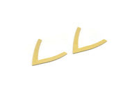 Brass Blank, 12 Raw Brass, Brass Blanks, V Shaped Blanks (24x23x0.60mm) A3971