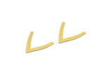 Brass Blank, 12 Raw Brass, Brass Blanks, V Shaped Blanks (24x23x0.60mm) A3971