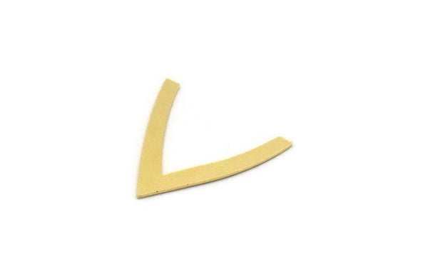 Brass Blank, 12 Raw Brass, Brass Blanks, V Shaped Blanks (24x23x0.60mm) A3971
