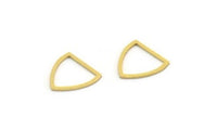 Brass Triangle Charm, 100 Raw Brass Triangle Charms, Geometric Findings, Connector Findings (11x11x0.60mm) A3946