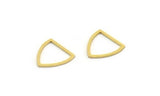 Brass Triangle Charm, 100 Raw Brass Triangle Charms, Geometric Findings, Connector Findings (11x11x0.60mm) A3946