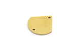 Brass Slice Charm, 24 Raw Brass Slice Shapes Charms With 2 Holes, Charm Findings (14x14x0.80mm) A2760