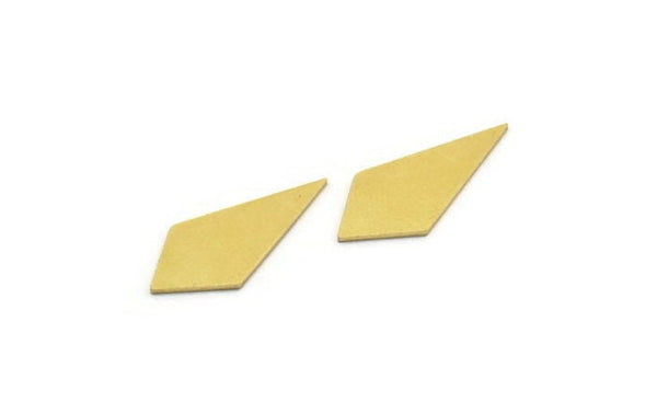 Brass Diamond Blank, 12 Raw Brass Diamond Blanks (26x12x0.80mm) A3638