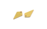 Brass Diamond Charm, 50 Raw Brass Diamond Charms With 1 Hole (12.5x7x0.80mm) A6827