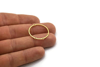 Brass Circle Charm, 4 Raw Brass Circle Charms With 4 Loops, Earring Findings, Geometric Charms, Connectors (26.5x25x0.80mm) SMP0466 A6730