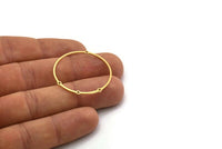 Brass Circle Charm, 2 Raw Brass Circle Charms With 4 Loops, Earring Findings, Geometric Charms, Connectors (34x33x0.80mm) SMP0469