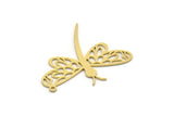 Brass Butterfly Charm, 6 Raw Brass Butterfly Charms With 1 Loop (30x28x0.60mm) SMP0491