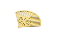 Brass Charm, 4 Raw Brass, Leaf Charms, Charm Pendants, Triangle Charms, Brass Charms With 1 Loop (28x34x0.60mm) SMP0499