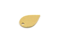 Brass Drop Charm, 24 Raw Brass Drop Charms With 1 Hole, Earrings, Findings (12x8x0.60mm) SMP0505