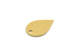 Brass Drop Charm, 24 Raw Brass Drop Charms With 1 Hole, Earrings, Findings (12x8x0.60mm) SMP0505