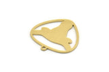 Brass Bull Charm, 8 Raw Brass Ox Head Shaped Charms With 1 Loop, Triangle Charms, Findings (19x20x0.60mm) SMP0520
