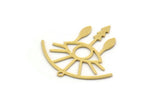 Brass Eye Charm, 8 Raw Brass Eye Charms With 1 Loop, Findings (30x29x0.60mm) SMP0524