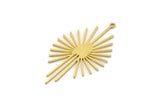 Brass Irregular Charm, 8 Raw Brass Irregular Shaped Charms With 1 Loop (45x25x0.80mm) SMP0531