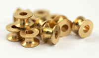 20 pcs Raw Brass Industrial Findings, Spacer Beads (7 x 4.5 mm)