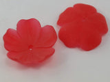 1 Vintage Red Flower Beads 35 mm B-15