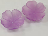 1 Vintage Violet Flower Beads 35 mm B-15