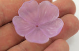 1 Vintage Violet Flower Beads 35 mm B-15