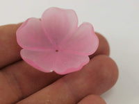 1 Vintage Pink Flower Beads 35 mm B-15