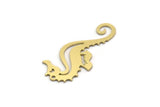 Brass Sea Horse Charm, 8 Raw Brass Sea Horse Shaped Charms With 1 Loop (32x14x0.60mm) SMP0156 Y161