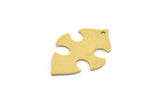 Brass Irregular Charm, 12 Raw Brass Irregular Shaped Charms With 1 Hole, Findings (22x16x0.60mm) SMP0182
