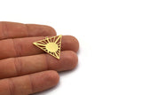 Brass Triangle Charm, 4 Raw Brass Sun Charms With 1 Loop, Findings (27x29x0.60mm) SMP0203