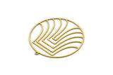Brass Round Charm, 2 Raw Brass Round Shaped Charm With 1 Loop, Charm Pendants (39x38x0.60mm) SMP0570