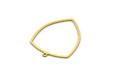 Brass Charm, 4 Raw Brass, Charm Pendants, Findings, Brass Charms With 1 Loop (30x24x0.60mm) SMP0580