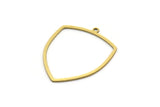 Brass Charm, 4 Raw Brass, Charm Pendants, Findings, Brass Charms With 1 Loop (30x24x0.60mm) SMP0580