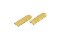 D Shape Rings, 12 Raw Brass D Shape Charms With 1 Hole, Findings (22x7x0.80mm) A6869