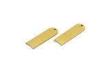 D Shape Rings, 12 Raw Brass D Shape Charms With 1 Hole, Findings (22x7x0.80mm) A6869