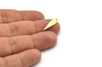 Brass Drop Charm, 50 Raw Brass Drop Charms With 1 Hole, Earring Findings (20x5x0.80mm) A3866