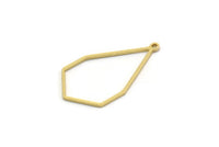 Brass Diamond Charm, 8 Raw Brass Diamond Shaped Charms With 1 Loop, Pendant Findings (29x16x0.80mm) SMP0249