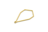 Brass Diamond Charm, 8 Raw Brass Diamond Shaped Charms With 1 Loop, Pendant Findings (29x16x0.80mm) SMP0249