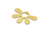 Brass Leaf Charm, 8 Raw Brass Leaf Charms With 1 Hole, Charm Pendants (22x32x0.80mm) SMP0267