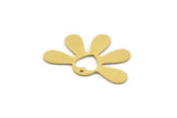 Brass Leaf Charm, 8 Raw Brass Leaf Charms With 1 Hole, Charm Pendants (22x32x0.80mm) SMP0267