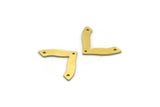 Brass Charm, 24 Raw Brass, Brass Pendants, Charm Pendants, V Shaped Charms, Brass V Shaped Charms With 3 Holes (19.5x12x0.60mm) A6657