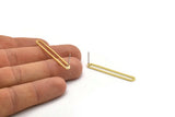 Brass Oval Earring, 8 Raw Brass Oval Stud Earrings (42x6x1mm) A4791 A6878