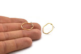 Brass Circle Earring, 8 Raw Brass Circle Stud Earrings (18x0.8mm) BS 1805 A6877