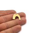Brass Charm, 10 Raw Brass, Brass Pendants, Charm Pendants, U Shaped Charms, Brass U Shape Charms With 1 Hole (20x19x0.60mm) A3923