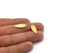 Brass Marquise Charm, 24 Raw Brass Oval Shaped Charms With 1 Hole (21x8x0.60mm) A6857
