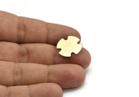 Brass Geometric Earring, 8 Raw Brass Geometric Stud Earrings (18x0.80mm) B0126 A3360