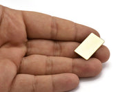 Raw Brass Earring, 8 Raw Brass Rectangle Stud Earrings (25x15x0.80mm) A0911 A3583