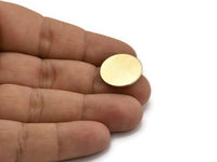 Brass Round Earring, 6 Raw Brass Round Stamping Blanks, Findings (19x1mm) D1272 A3318
