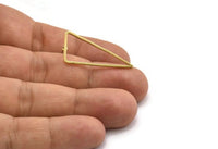 30mm Brass Triangles - 8 Raw Brass Half Triangles Stud Earrings (30x33x15x1mm) Bs 1146 A6870