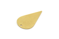 Brass Drop Charm, 12 Raw Brass Drop Charms With 1 Hole, Earrings, Findings (21.5x13x0.60mm) SMP0327