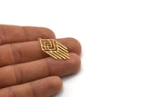 Brass Charm, 6 Raw Brass, Brass Pendants, Charm Pendants, U Shaped Charms, Brass Charms With 1 Loop (32x15.5x0.60mm) SMP0330