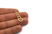 Brass Round Charm, 10 Raw Brass Round Shaped Charms With 1 Loop, Circles Charm, Pendants, Findings (32x10x0.60mm) SMP0331