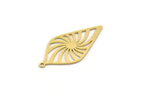 Brass Drop Charm, 8 Raw Brass Drop Charms With 1 Loop, Earrings, Findings (31x15x0.60mm) SMP0350